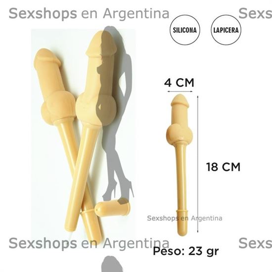 Lapicera con forma de pene